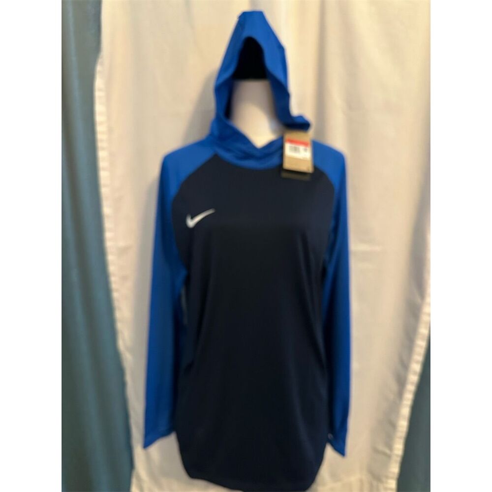 Nike Dri-FIT Academy Pro Women's Blue Hoodie Size L Pullover Athletic